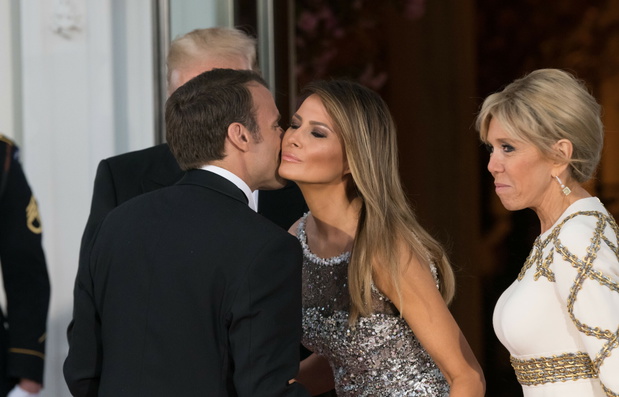 Emmanuel Macron, Melania Trump i Brigitte Macron. 14.04.2018.
