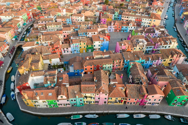 Burano z lotu ptaka.