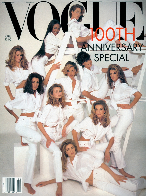 Supermodelki lat 90. na jednej z najgłośniejszych okładek „Vogue’a” na 100-lecie pisma.