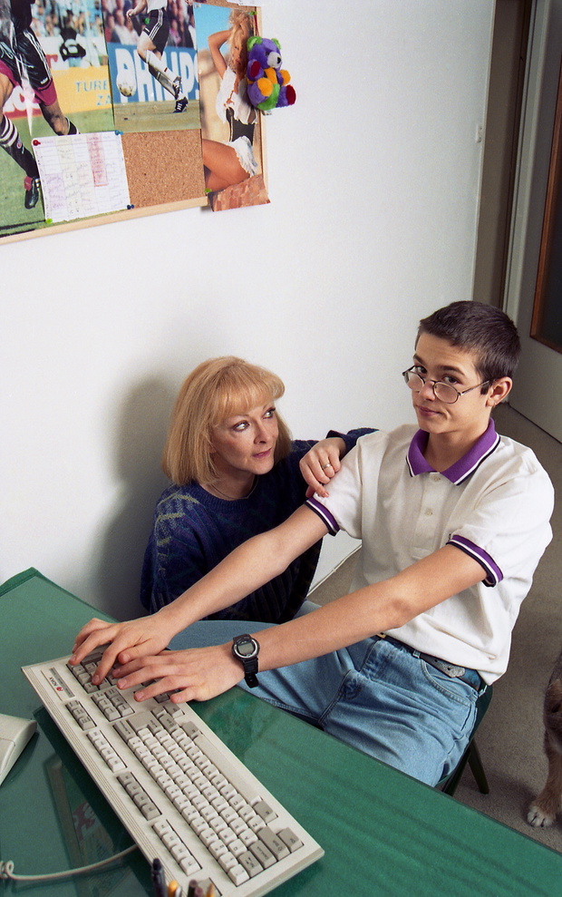Barbara Brylska, syn Ludwik Kosmal, Warszawa, grudzień 1997 roku