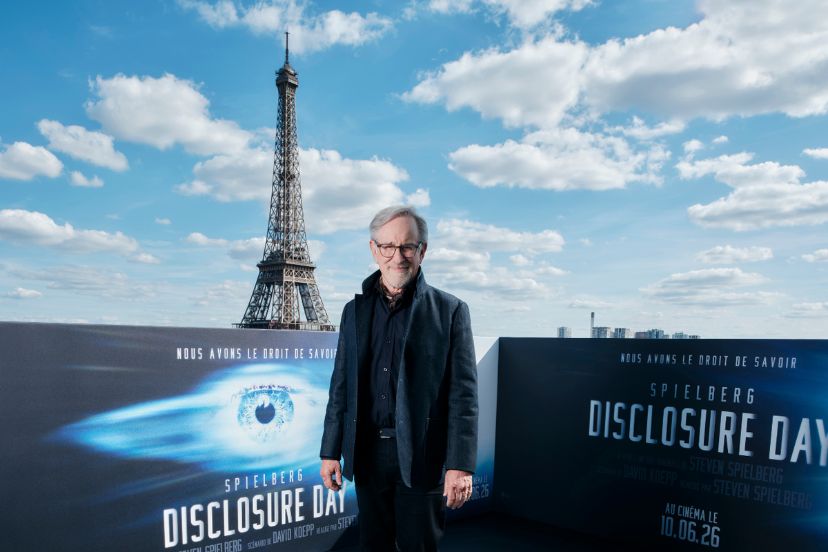Steven Spielberg na sesji zdjęciowej promującej film "Dzień objawienia" - 1.06.2026, Paryż, Francja