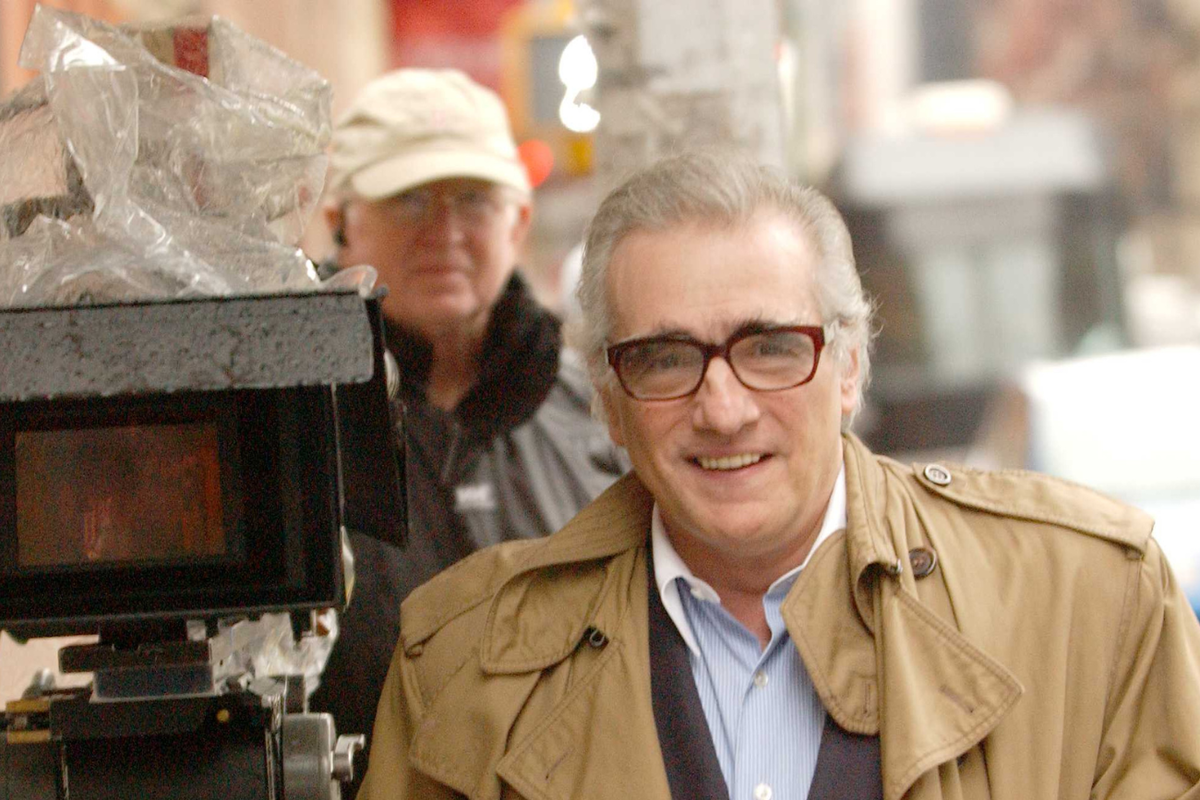 Martin Scorsese na planie filmu - 19.10.2004, Nowy Jork, USA