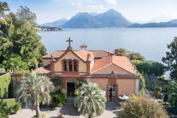 Jezioro Maggiore widziane z Isola Madre.