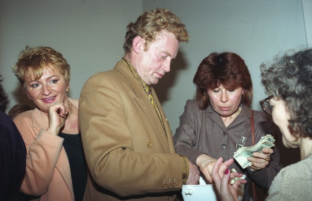 Hanna Bakuła, Daniel Olbrychski, Zuzanna Łapicka-Olbrychska, Warszawa 23.01.1994.