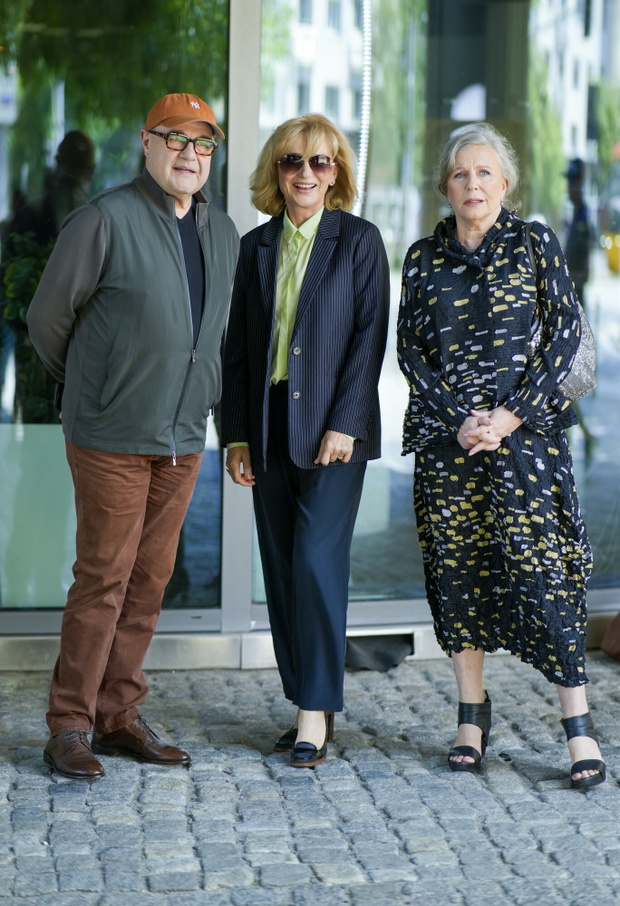 Cezary Żak, Katarzyna Żak, Krystyna Janda, przed studiem „Dzień Dobry TVN”, Warszawa, 22.06.2025 r.
