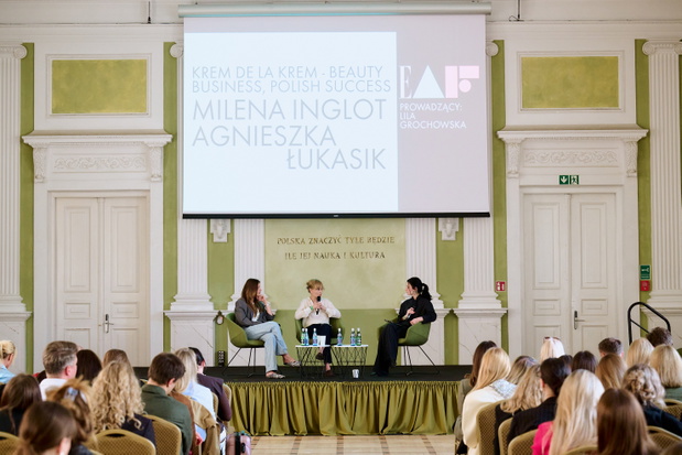 Agnieszka Łukasik, dyrektor zarządzająca i właścicielka GALILU, Milena Inglot, dyrektor marketingu w INGLOT, prowadząca panel Lila Grochowska