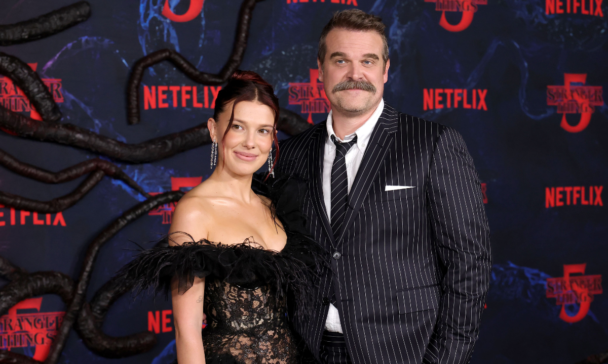 Millie Bobby Brown i David Harbour na premierze 5. sezonuserialu "Stranger Things" - 6.11.2025, Los Angeles, USA
