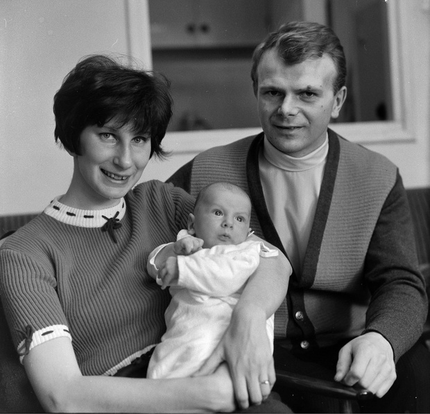 Irena Szewinska z mezem i synem