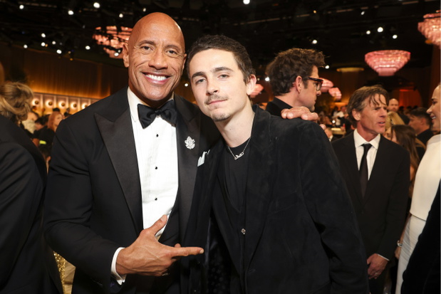 Dwayne Johnson i Timothee Chalamet na 83. rozdaniu Złotych Globów - 11.01.2026, Los Angeles, USA