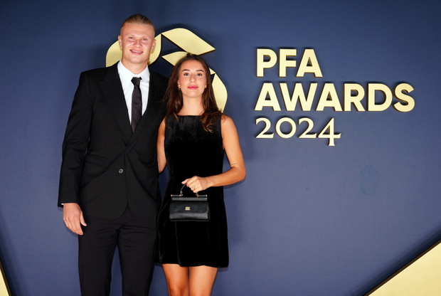 Erling Haaland i Isabel Haugseng Johansen, 20.08.2024.