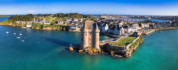Widok z lotu ptaka na Saint-Malo.