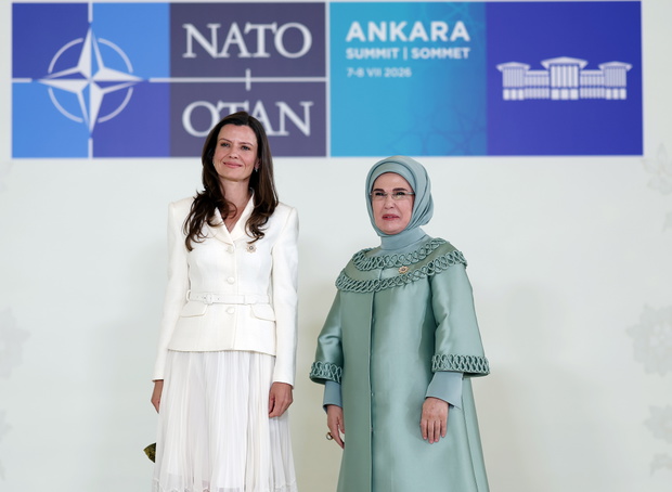 Turkish First Lady Emine Erdogan hosts spouses of leaders