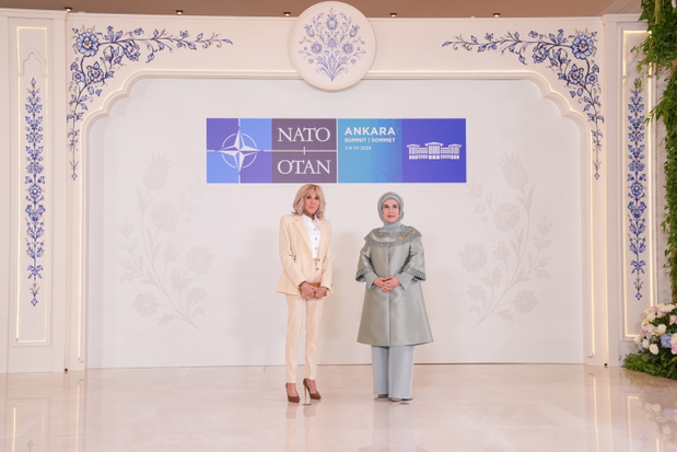 Turkish First Lady Emine Erdogan hosts spouses of leaders