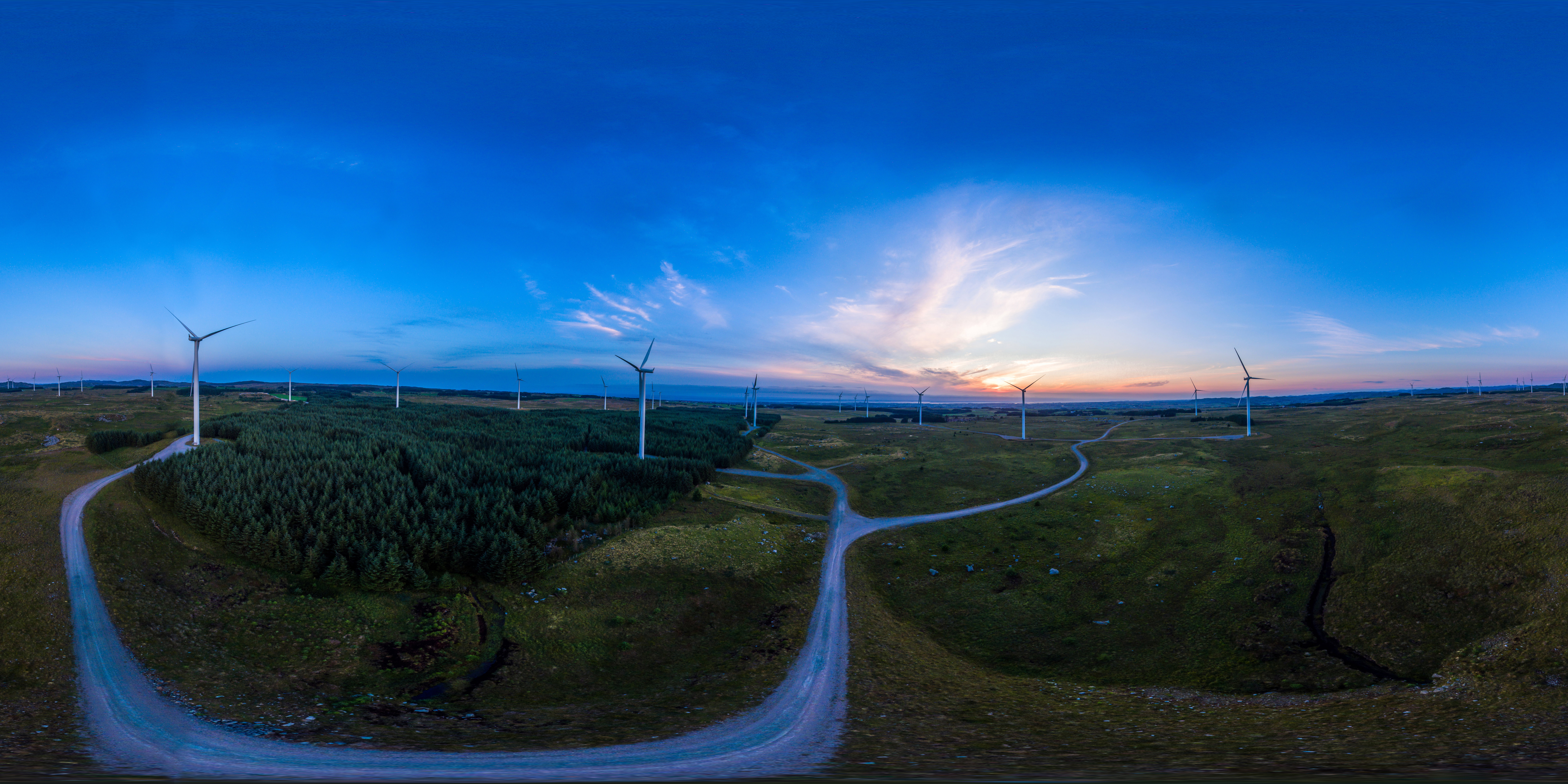 Windfarm in the outskirt of Bryne, Norway