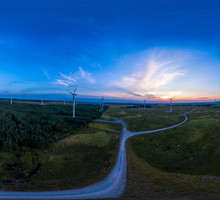 Windfarm in the outskirt of Bryne, Norway