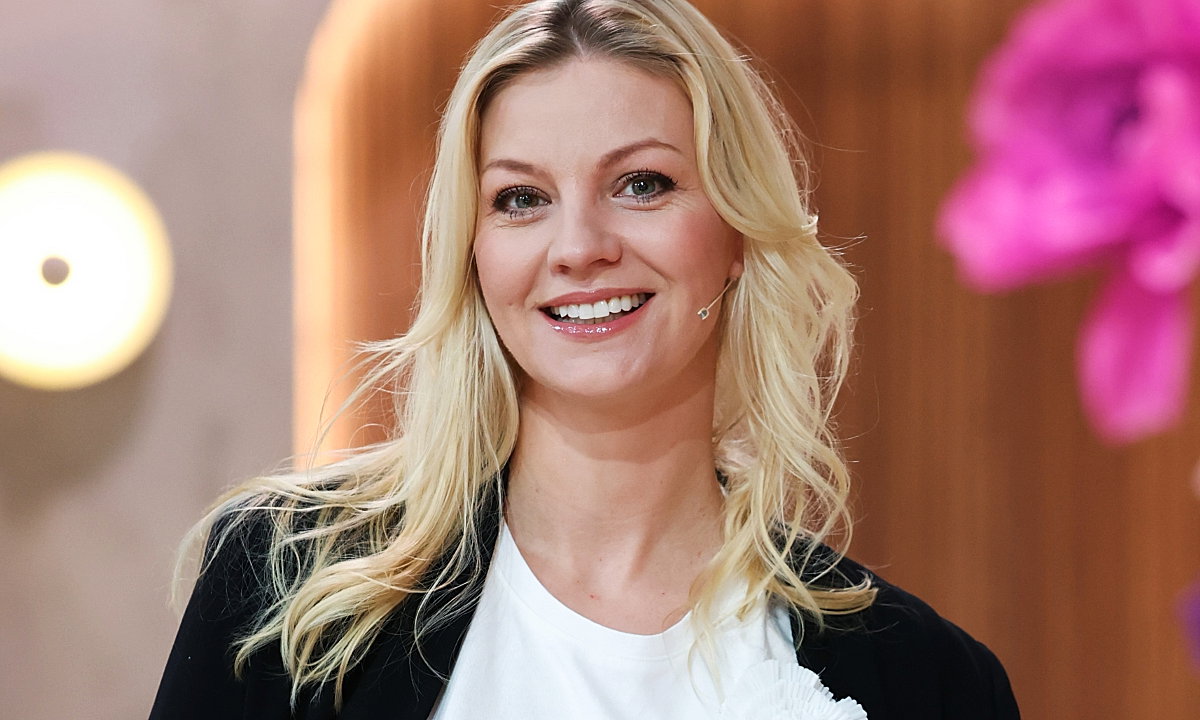 Katarzyna Kołeczek  Nagranie programu Pytanie na Śniadanie , Warszawa , Polska