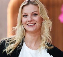 Katarzyna Kołeczek Nagranie programu Pytanie na Śniadanie , Warszawa , Polska
