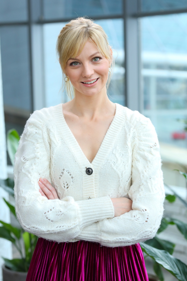 Katarzyna Kołeczek - aktorka - Nagranie programu Pytanie na Sniadanie , Warszawa