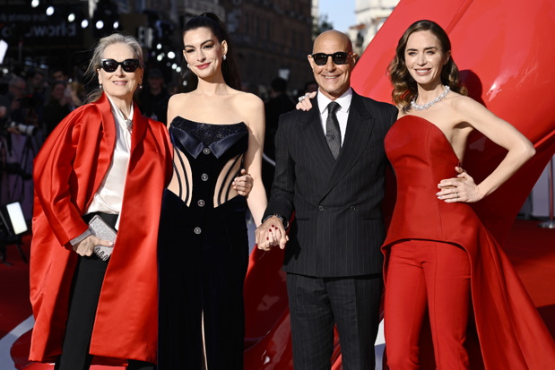 Mery Streep, Anne Hathaway, Stanley Tucci i Emily Blunt na europejskiej premierze filmu "Diabeł ubiera się u Prady 2" - 22.04.2026, Londyn, Anglia