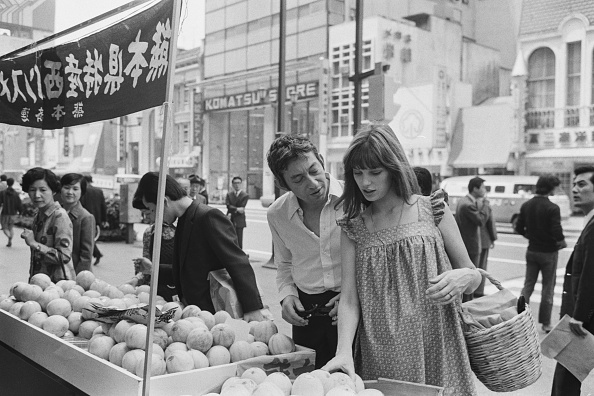 Serge Gainsbourg i Jane Birkin w Tokio, maj 1971