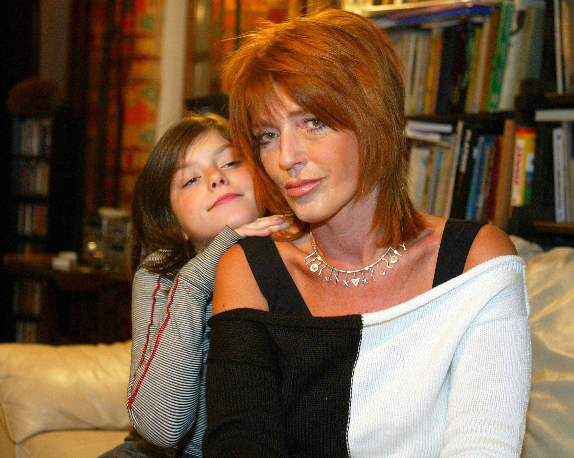 Ewa Sałacka z córką Matyldą, 2005 r.
