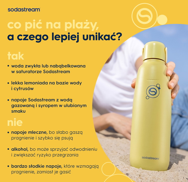 Co pić na plaży, a czego lepiej unikać? - infografika