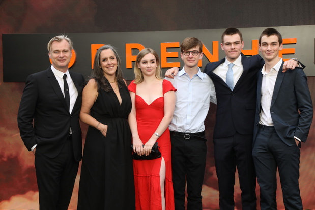 Christopher Nolan, jego żona Emma Thomas i ich dzieci