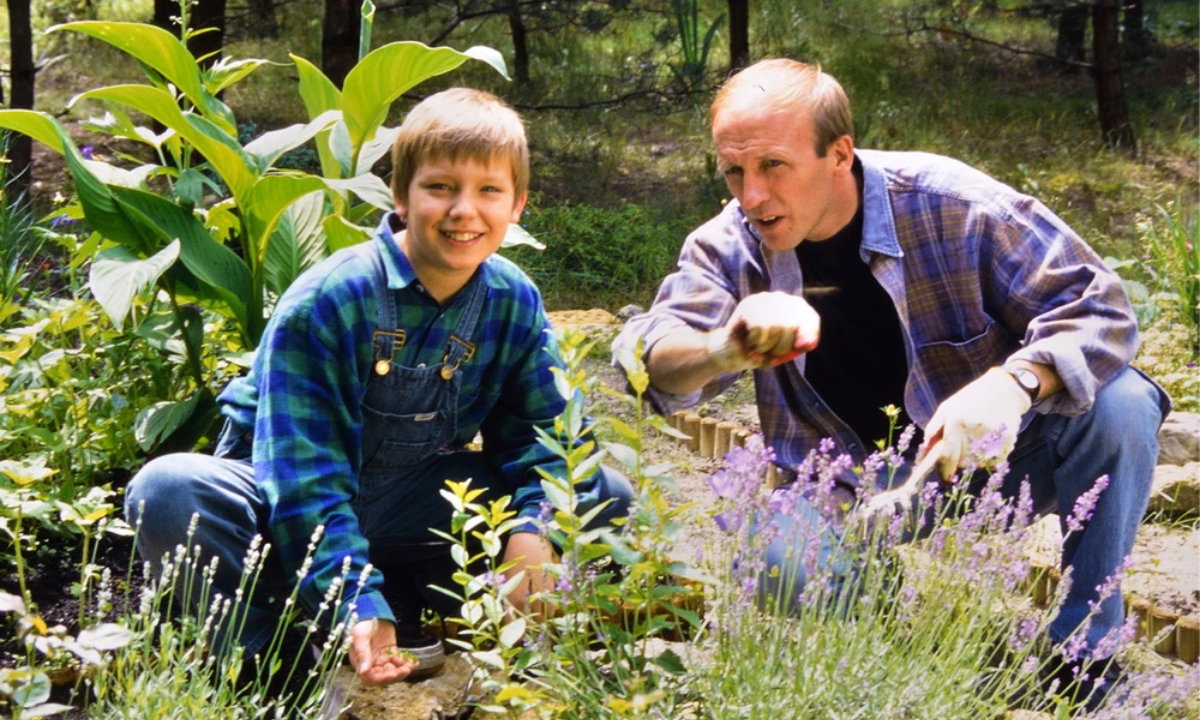 Artur Barciś z synem Franciszkiem Barcisiem, 2003