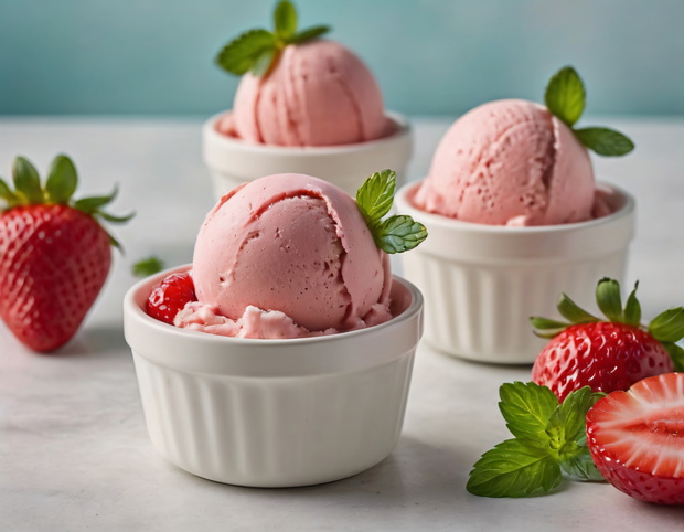 Lody truskawkowe