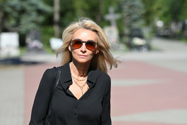 Martyna Wojciechowska. 14.08.2026 Warszawa. Pogrzeb Andrzeja Morozowskiego.