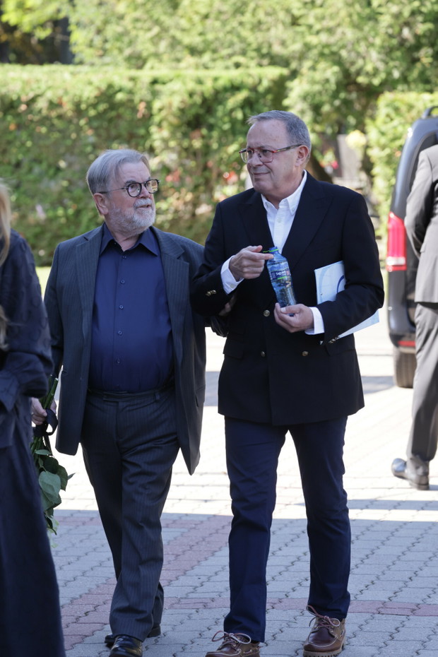 Edward Miszczak, Tomasz Sianecki. 14.08.2026 Warszawa. Pogrzeb Andrzeja Morozowskiego.
