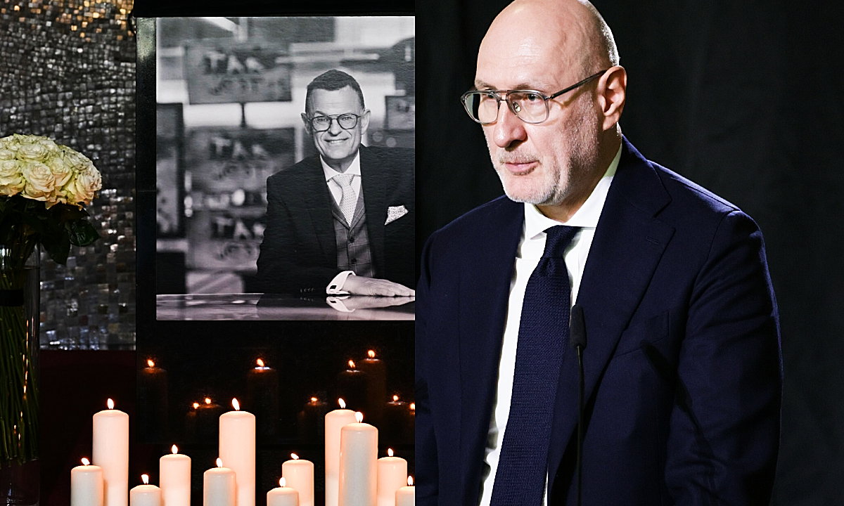14.08.2026. Warszawa. Powazki Wojskowe. Uroczystosci pogrzebowe dziennikarza Andrzeja Morozowskiego.   Szwagier Andrzeja Morozowskiego