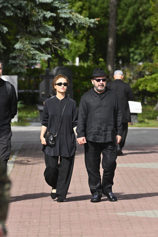 Pogrzeb Jana Frycza. Gabriela Muskała, Zbigniew Zamachowski