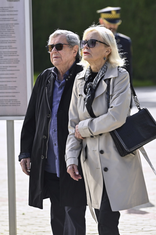 Pogrzeb Jana Frycza. Janusz Gajos, Barbara Gajos
