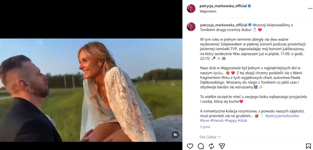 Ślub Patrycji Markowskiej