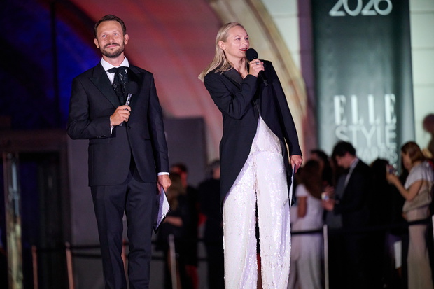 Redaktor naczelna Elle Katarzyna Dąbrowska i Mateusz Banasiuk ambasador marki Apart. Fot. Adrian Stykowski