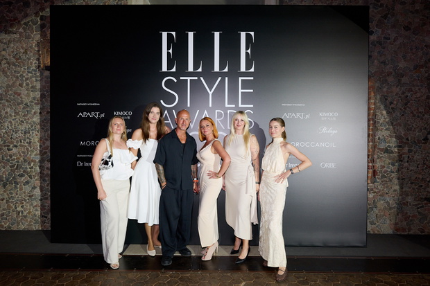 Od lewej przedstawicielki JBS Optima: Agnieszka Wróbel-Szafran, Joanna Listewnik, Angelo Fraccica (Moroccanoil), Agnieszka Kwiatkowska, Małgorzata Szopińska, Anita Marko. Fot. Adrian Stykowski.