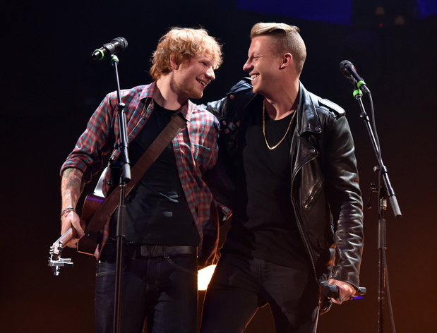 Ed Sheeran i Macklemore 2014 r.