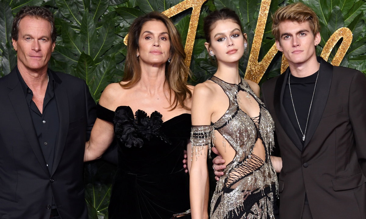 Rande Gerber, Cindy Crawford, Kaia Gerber i Presley Gerbe