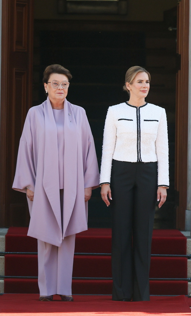  Prezydent Estonii Alar Karis z Malzonka Sirje Karis, z robocza wizyta w Polsce. Spotkanie z prezydentem Karolem Nawrockim w Belwederze