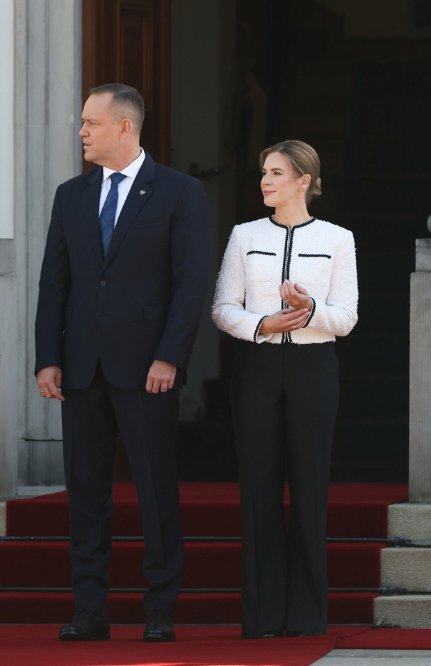 29.09.2026. Warszawa. Prezydent Estonii Alar Karis z Malzonka Sirje Karis, z robocza wizyta w Polsce. Spotkanie z prezydentem Karolem Nawrockim w Belwederze
