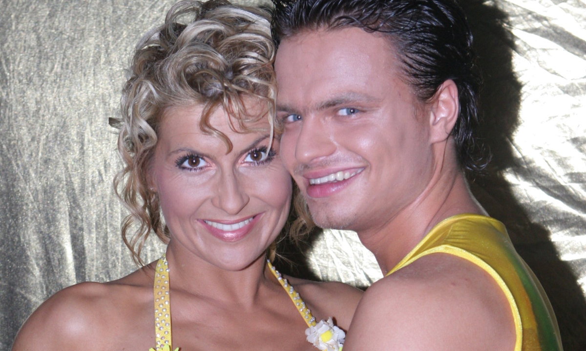 Katarzyna Skrzynecka, Marcin Hakiel. Warszawa, 4.06.2005. Taniec z gwiazdami - finał.