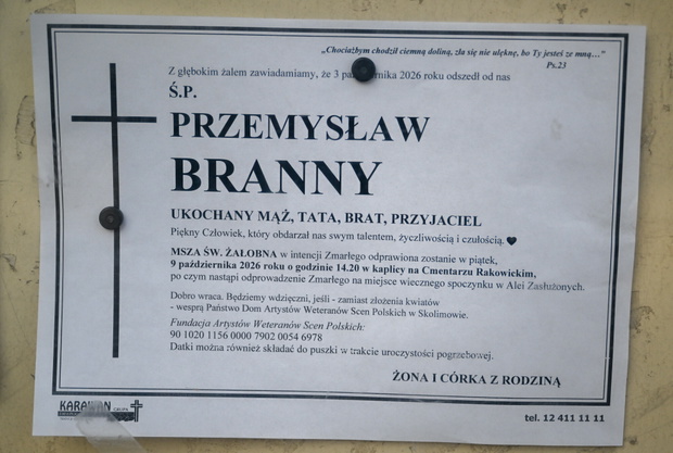 Przemysław Branny, pogrzeb