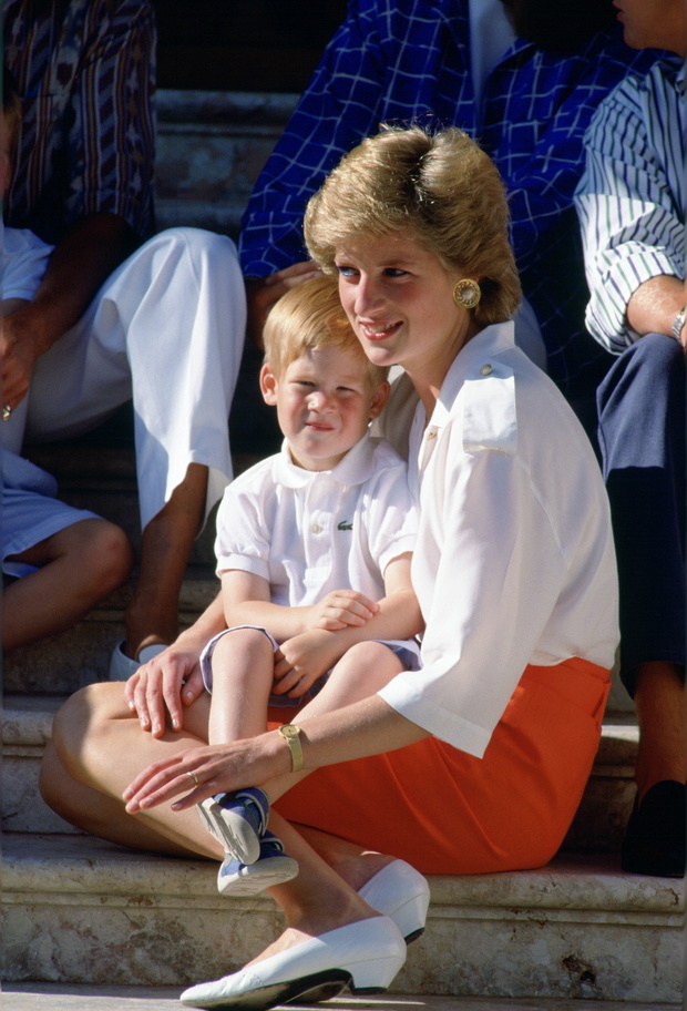 Książę Harry, księżna Diana 1988