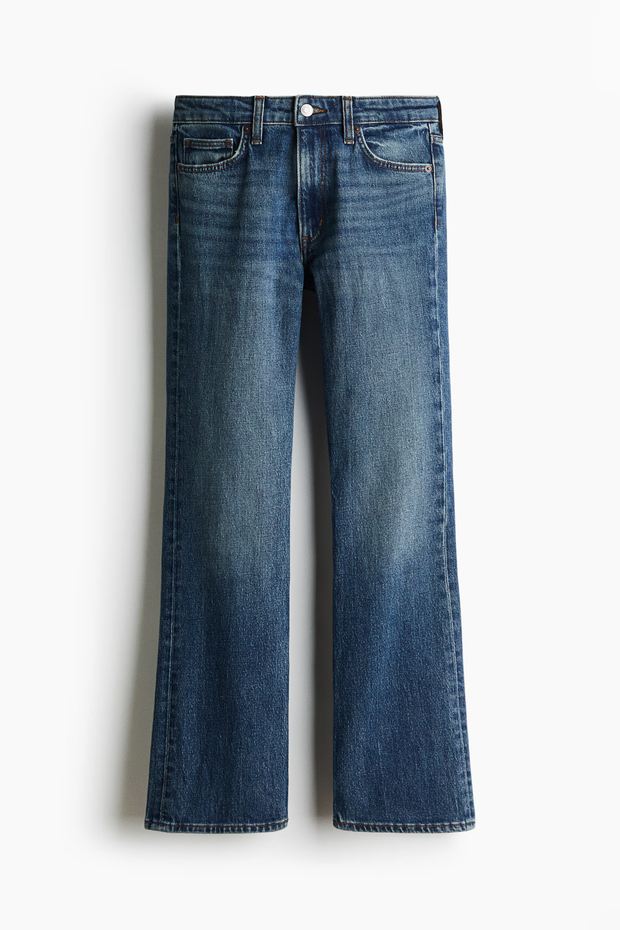 bootcut regular waist jeans h&m