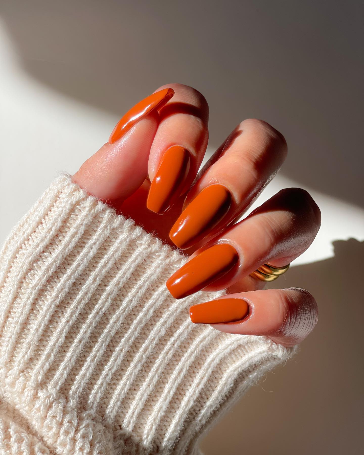 Pumpokin spice nails