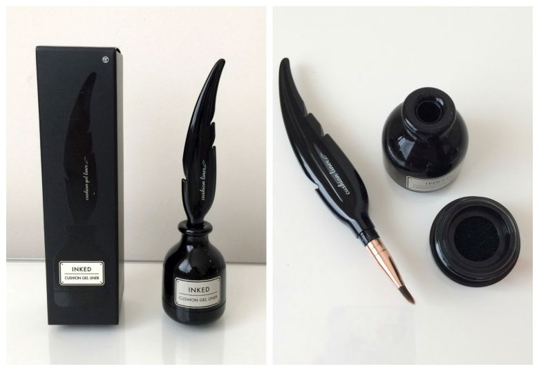 eyeliner w kształcie kałamarza z gęsim piórem
