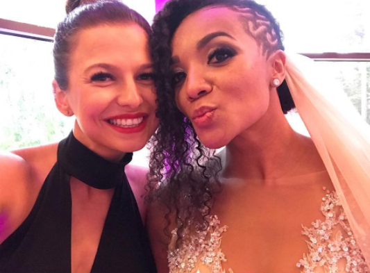 Anna Lewandowska na weselu przyjaciółki