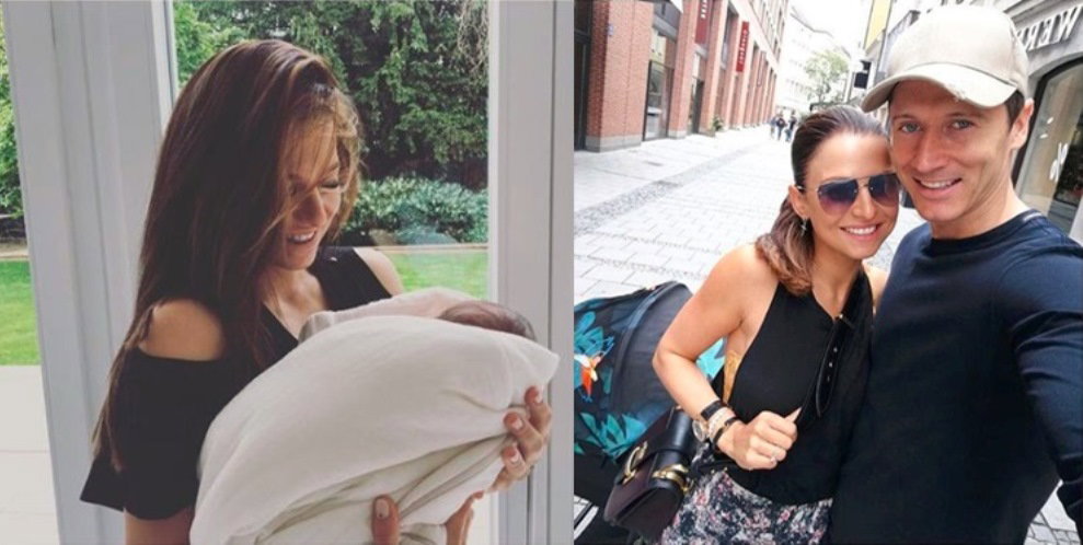 Anna Lewandowska z Klarą i Robertem
