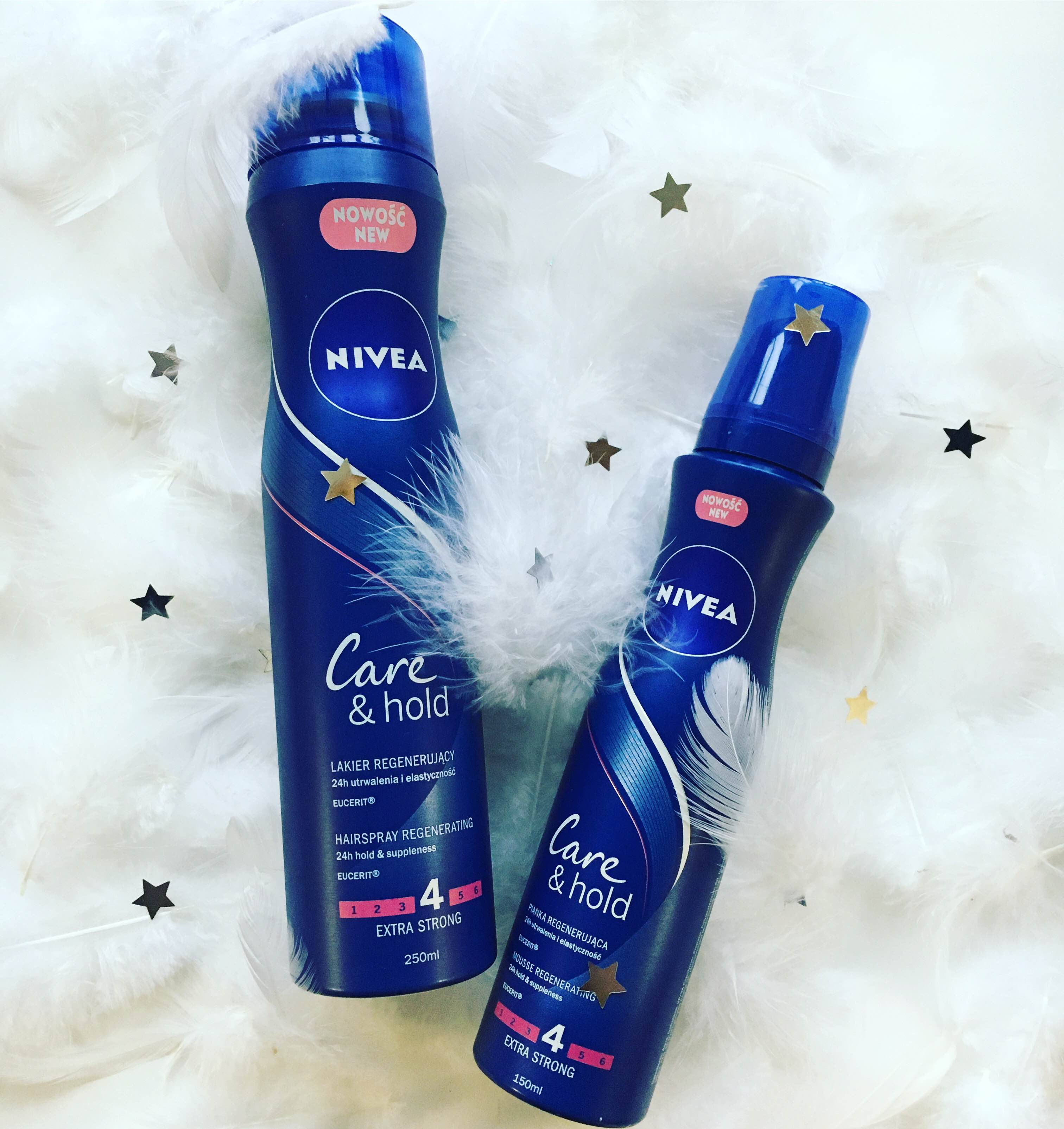 nivea pianka lakier care&hold